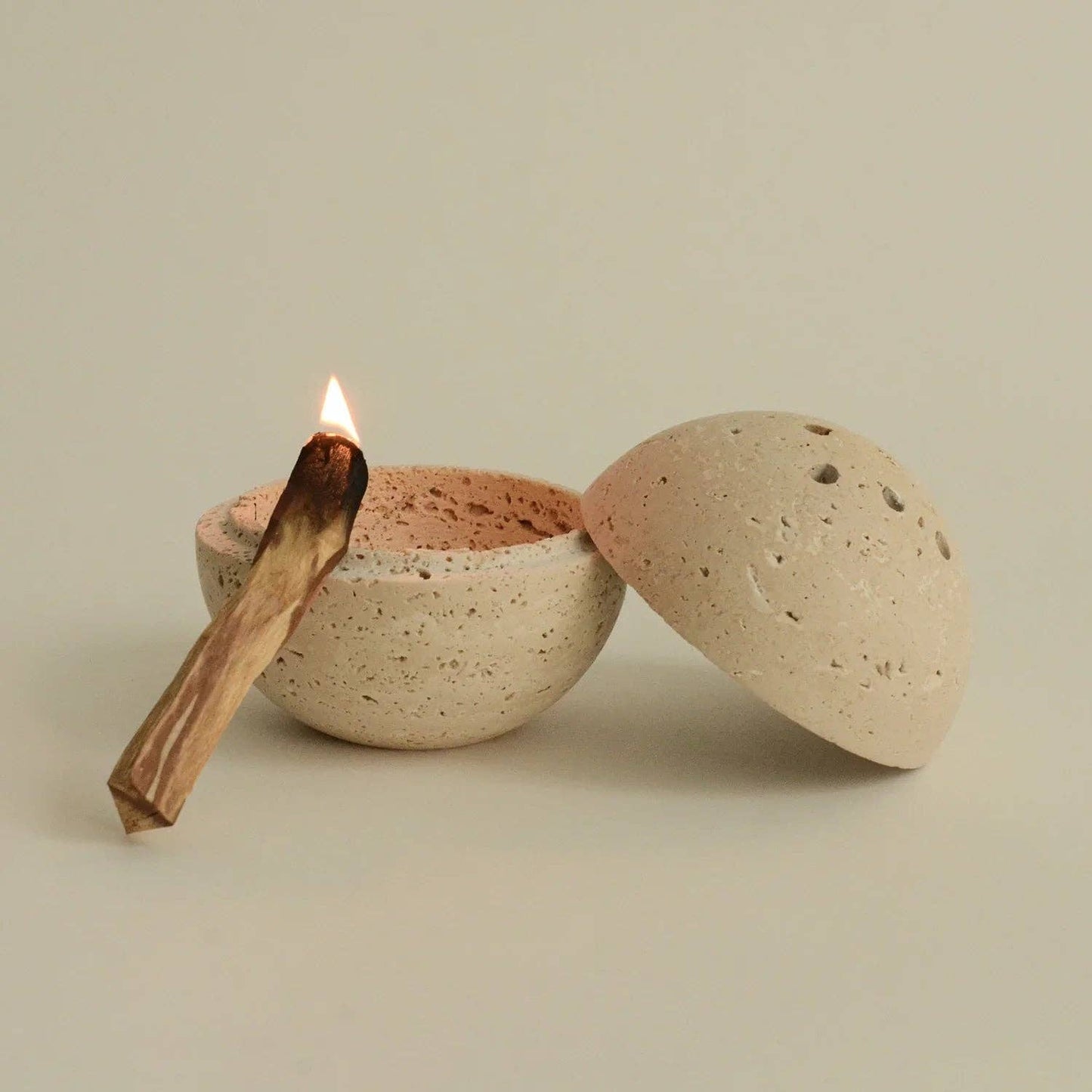 Stone Ritual Sphere — Incense Burner