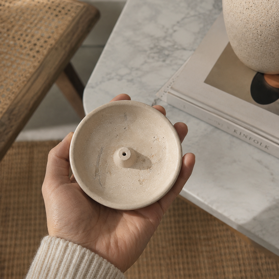 Stone Ritual Plate—Incense Holder