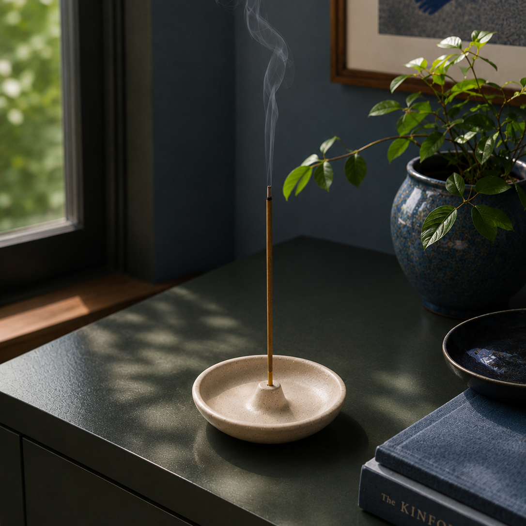 Stone Ritual Plate—Incense Holder