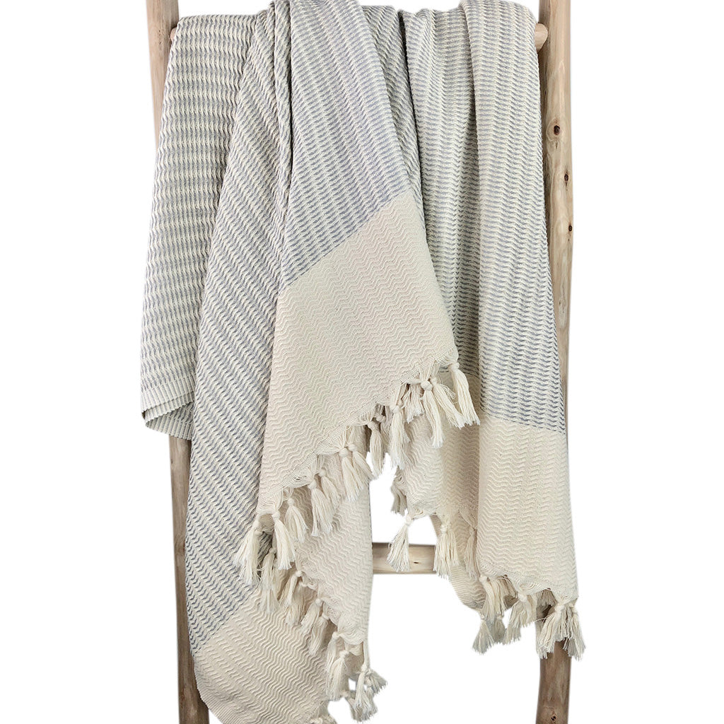 Contour Throw — Woven Turkish Cotton Throw